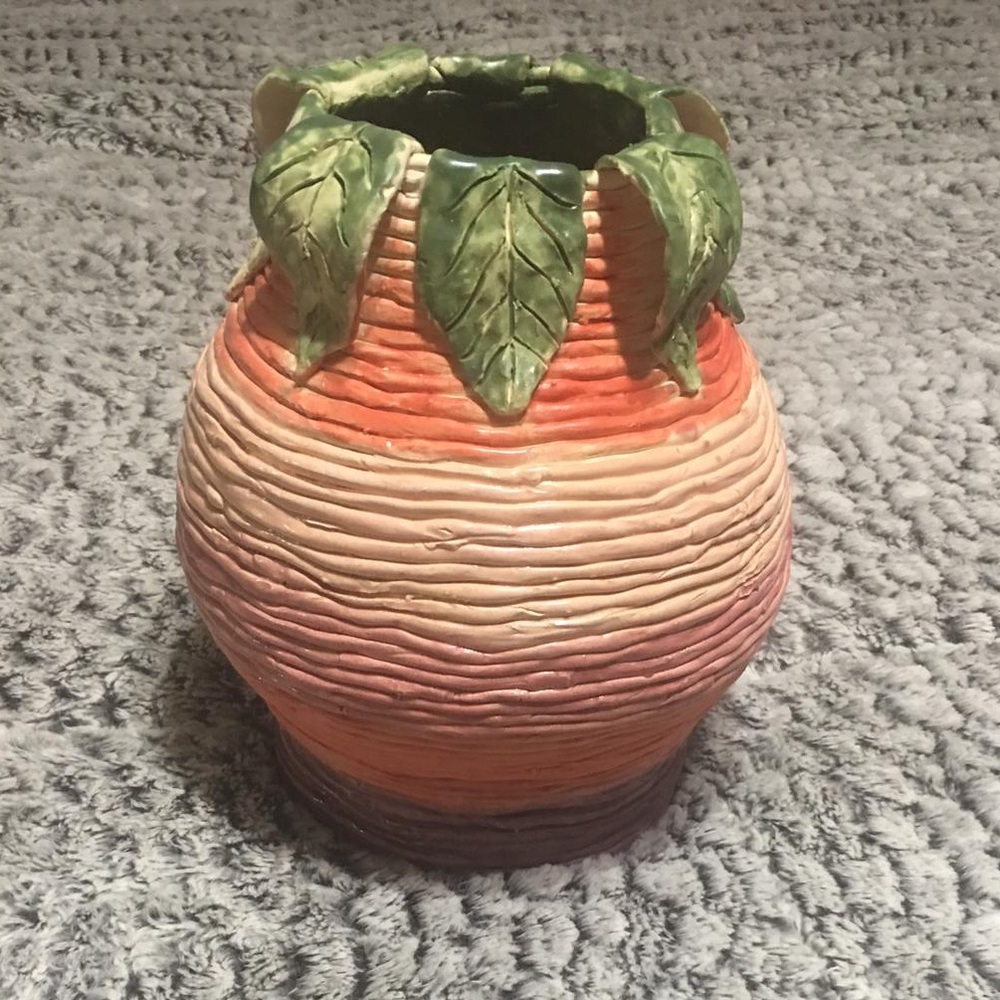 A handmade flower vase.